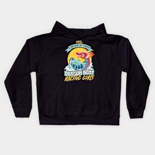 I Am A Dragon Boat Racing Girl Kids Hoodie